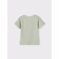 NAME IT Stribet Tee Fai Hedge Green